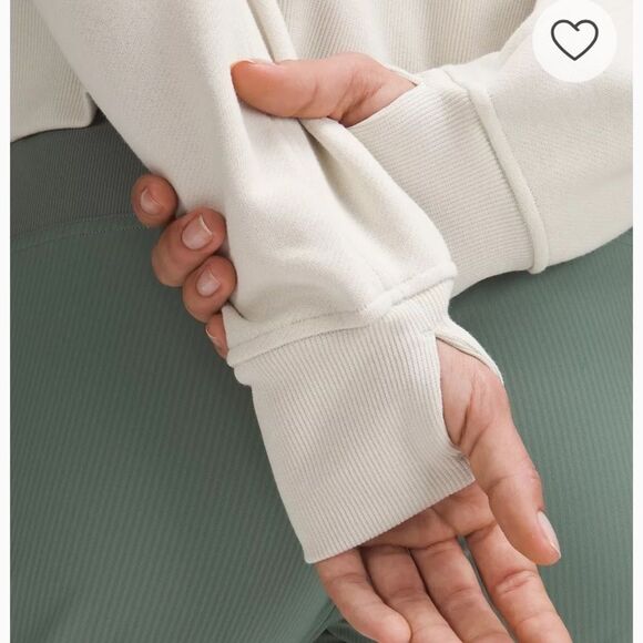 Lululemon Scuba Oversized Half-Zip Hoodie size M/L Colour Bone - Picture 3 of 9